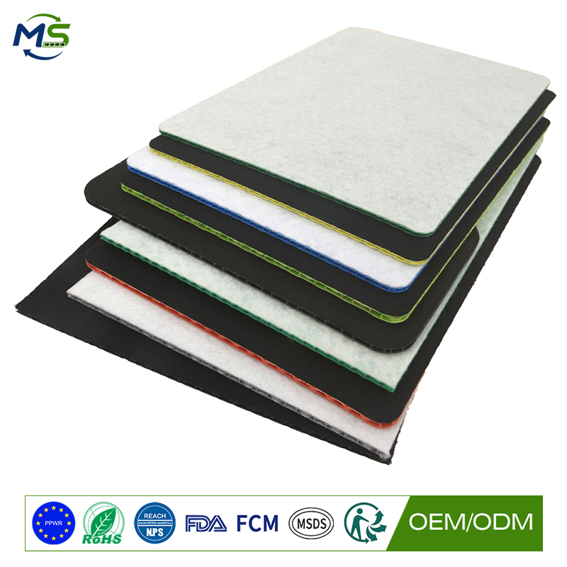 Reusable PP Stair Protection Sheet with Fleece Backing for Construction Site Protection