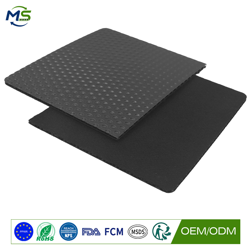 Durable Plastic Floor Protection Board with Felt Backing for Construction Site Applications